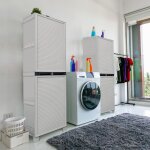 Armoire d'habillage ext�rieure ou interne, armoire � 1 porte et 2 niveaux en polypropyl�ne, 100% made ...