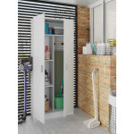 Dmora - armoire polyvalent dbaldi, armoire  balais avec 2 portes, tagre  chaussures avec tagres, ...