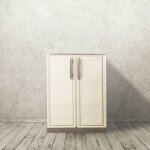 Armoire polyvalente extrieure ou interne, armoire basse avec 2 portes et 1 tagre en polypropylne, ...