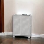 Armoire polyvalente ext�rieure ou interne, armoire basse avec 2 portes et 1 �tag�re en polypropyl�ne, ...