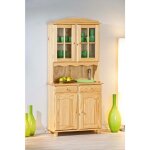 Dmora buffet avec deux portes et deux tiroirs, couleur chne clair, 88 x 198 x 32 cm, avec emballage ...