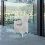 Chaise d'ext�rieur como, si�ge de jardin, fauteuil d'ext�rieur effet rotin, 100% made in italy, cm 60x58h89, ...