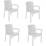 Dmora - chaise d'ext�rieur dnardin, ensemble de 4 chaise de jardin, chaise pour table � manger, fauteuil ...