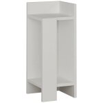 Dmora - chevet dpiol, commode basse, table de nuit, �tag�re de chevet, 25x27h60 cm, blanc