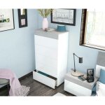 Dmora - commode � tiroirs irving, hebdomadaire avec 5 tiroirs, commode pour chambre, commode moderne, ...