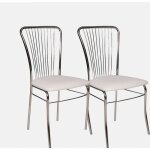 Dmora ensemble de 2 chaises modernes en éco - cuir, pour salle à manger, cuisine ou salon, cm 54x45h93, ... Dmora ensemble de 2 chaises modernes en éco - cuir, pour salle à manger, cuisine ou salon, cm 54x45h93, ...