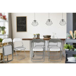 Dmora ensemble de six chaises pliantes, couleur blanche, mesures 43 x 47 x 78 cm, avec emballage renforc� ...