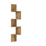 Dmora - tag�re murale dmencacc, �tag�re, tablette murale, rayonnage polyvalent, 22x22h117 cm, ch�ne