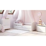 Dmora lit simple pour enfants, lit bébé avec commode et protection antichute, avec tête de lit ronde, ... Dmora lit simple pour enfants, lit bébé avec commode et protection antichute, avec tête de lit ronde, ...