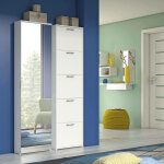 Dmora - meuble � chaussures dbarrec, mobilier de salle polyvalente avec porte miroir, meuble � chaussures ...