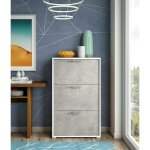 Dmora meuble  chaussures iris, meuble d'entre polyvalent avec 3 portes abattantes, meuble  chaussures ...