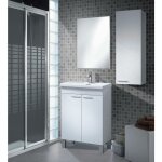 Meuble de comptoir naperville, armoire de toilette, armoire 2 portes avec miroir, vier non inclus, cm ...