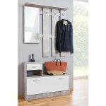 Meuble d'entrée avec miroir, entrée pour hall avec étagère à chaussures, vide - poche pour petits appartements ... Meuble d'entrée avec miroir, entrée pour hall avec étagère à chaussures, vide - poche pour petits appartements ...