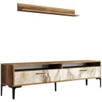 Dmora - meuble mural dkatseri, composition du salon, meubles de salon polyvalents, meuble t�l�, 180x35h47 ...