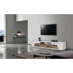Dmora - meuble tv dfagiol, buffet bas de salon avec 4 portes, base meuble tv, 100% made in italy, 260x43h46 ...