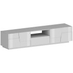 Dmora - meuble tv vanni, buffet bas de salon avec 4 portes et 1 tiroir, base meuble tv, 220x44h46 cm, ...