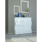 Dmora ? buffet de cuisine 4 portes 1 tiroir ? panneaux bois stratifi� fsc ? dimensions 90x40x81 cm ? ...