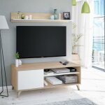 Dmora - support tv dhuijse, buffet pour t�l�vision de salon avec 1 porte, meuble tv de salon, buffet ...