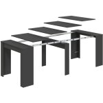Table console diluna, table � manger extensible, table avec rallonges polyvalentes extensibles jusqu'� ...