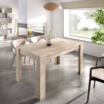 Dmora - table extensible dariaud, console extensible multiposition, table � manger avec rallonge, 140 ...