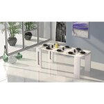 Table extensible glicine, table  manger extensible, console polyvalente avec extensions, fabriqu en ...