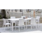 Table d'extérieur dantonaz, table à manger rectangulaire extensible avec 4 chaises incluses, table et ... Table d'extérieur dantonaz, table à manger rectangulaire extensible avec 4 chaises incluses, table et ...