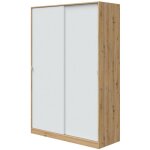 Dmora - vestiaire dnocer, armoire de chambre  2 portes coulissantes, armoire avec 3 tagres et barre ...