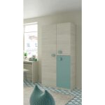 Dmora vestiaire manchester, armoire de chambre, armoire  3 portes et 3 tagres avec barre  vtements, ...