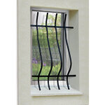 Dms - grille de defense galbee pour fenetre h= 75 cm x l= 40 cm (c�te tableau)