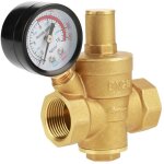 Ahlsen - dn20 vanne de réduction de pression d'eau réglable en laiton avec manomètre compteur de pression, ... Ahlsen - dn20 vanne de réduction de pression d'eau réglable en laiton avec manomètre compteur de pression, ...