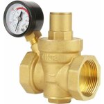 Dn32 vanne de r�duction de pression d'eau r�glable en laiton avec manom�tre compteur de pression, r�ducteur ...