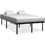 The living store cadre de lit sans matelas noir mtal 160x200 cm - cadre de lit - lit double - lit metal ...