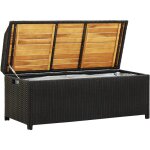 Doc&et - inlife banc de rangement de jardin 120 cm rsine tresse noir