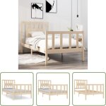 Doc&et� - the living store cadre de lit sans matelas bois massif 90x190 cm - cadre de lit - lit simple ...