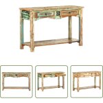 The living store table console 120x40x75 cm bois solide de récupération - table basse - table d'appoint ... The living store table console 120x40x75 cm bois solide de récupération - table basse - table d'appoint ...