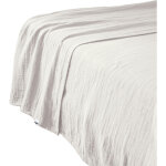 Dock avenue - drap plat 270x300 gaze de coton unie gaia coloris blanc chantilly Dock avenue - drap plat 270x300 gaze de coton unie gaia coloris blanc chantilly