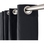 Dock avenue - rideau � oeillets 135x240 cm audrey 100% coton coloris gris fonce