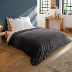 Couverture polaire extra douce coloris anthracite - 240 / 260 - dodo