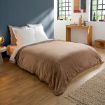 Couverture polaire extra douce coloris taupe - 220 / 240 - dodo