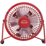 Domair - ventilateur de table usb rouge (avec adaptateur secteur)