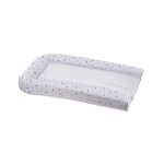 Domiva - matelas langer pvc + 2 eponges amovibles - blanc imprime etoiles