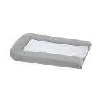 Domiva - matelas a langer pvc gris perle + 2 eponges