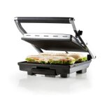 Domo - grill multifonctions en acier inoxydable - grandes plaques teflon - couvercle flottant - thermostat ...