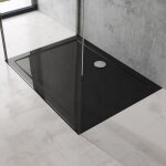 Doporro - bac � douche antiglisse receveur de douche rectangulaire noir acrylique faro2 90x120x4cm + ...