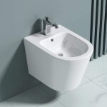 Bidet suspendu blanc assorti au wc bidet mural en c�ramique pour salle de bains 36x48, 5x36cm d�ren108 ...