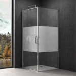 Doporro cabine de douche en angle 100x90x190 montage r�versible paroi de douche design ravenna36ms - ...