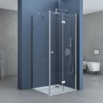 Doporro cabine de douche en angle 90x70x190 montage r�versible paroi de douche design ravenna27k en verre ...