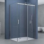Doporro cabine de douche transparent 90x120 avec bac  douche paroi de douche avec porte coulissante ...