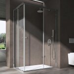 Doporro cabine de douche transparent en angle paroi de douche avec portes coulissantes ravenna16k - plus ...