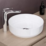 Doporro - lavabo vasque � poser blanc lave mains rond en c�ramique rev�tement nano easy clean bruxelles203 ...